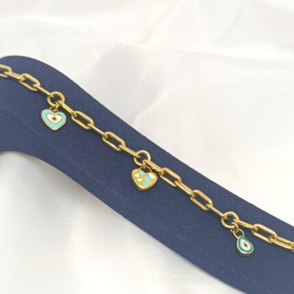 KALP VE NAZAR CHARM MİNELİ BİLEKLİK